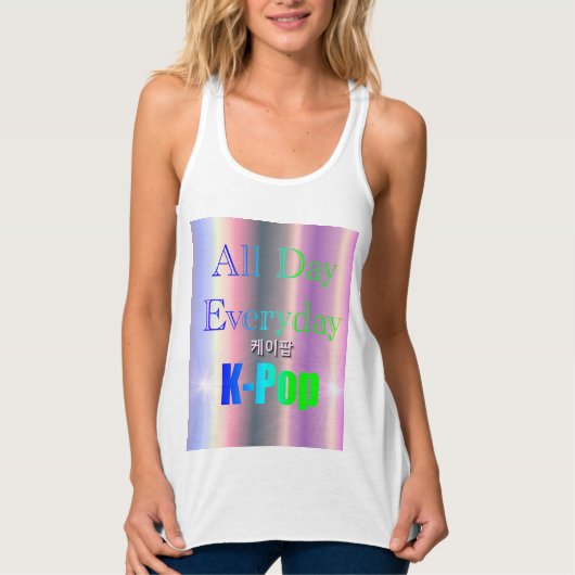 De hele dag dagelijkse Tanktop K-Pop (Voorkant)