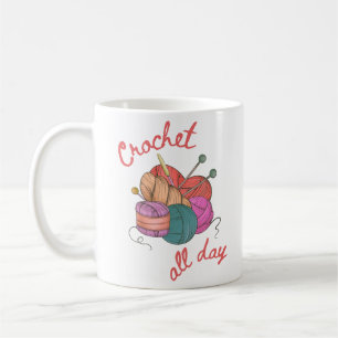 De hele dag door gehakt koffiemok