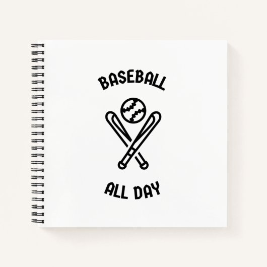De hele dag honkbal notitieboek (Voorkant)