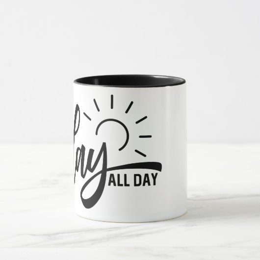 De hele dag leggen mok (Midden)