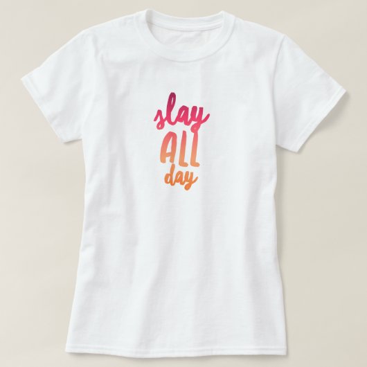 De hele dag leggen van T-shirt (Design voorkant)
