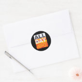 De hele dag leven voor S jeugd Ronde Sticker (Envelop)