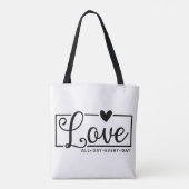 De hele dag liefhebben elke dag tote bag (Achterkant)