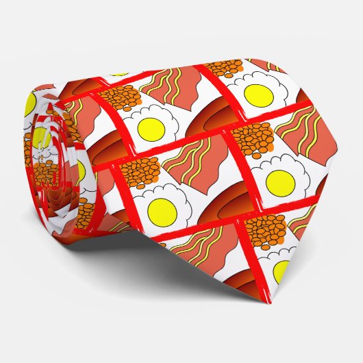 De hele dag ontbijt stropdas (Opgerold)