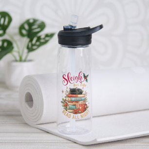De hele dag op de slee, de hele nacht lezen waterfles