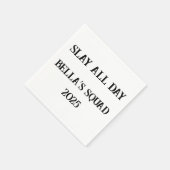 De hele dag op maat gemaakte servetten - Girls Tri (Hoek)