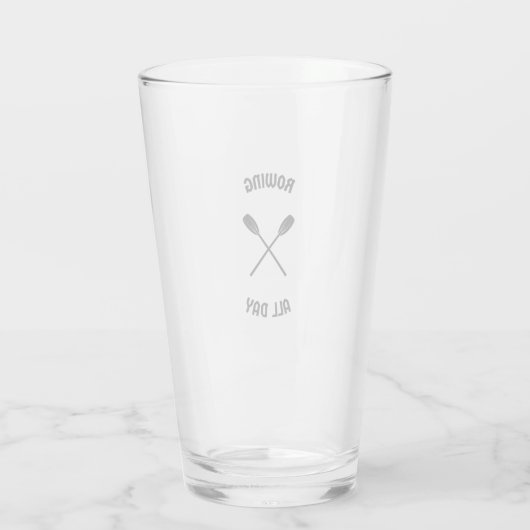 De hele dag roeien glas (Achterkant)