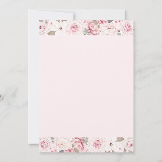 De hele dag roze roze roze virtuele trouwuitnodigi save the date (Achterkant)