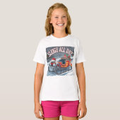 De hele dag slee: Santa's Turbo Ride T-shirt (Voorkant volledig)