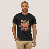 De hele dag sleeën t-shirt (Voorkant volledig)