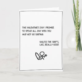'De hele dag' - Surfen Valentijns Kaart