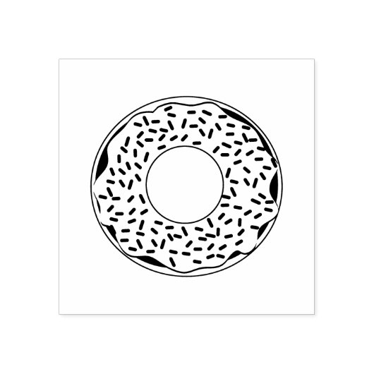 De hele donut rubberstempel (Afrduk)