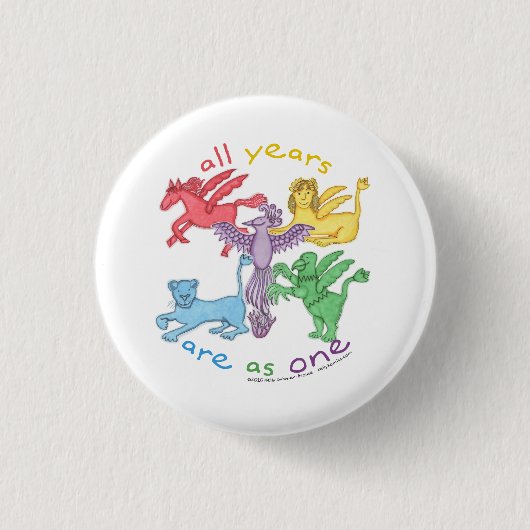 "De hele jaren..." 1-1/4-inch ronde Button (Voorkant)