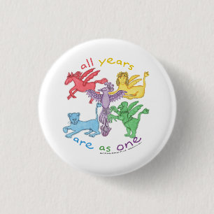 "De hele jaren..." 1-1/4-inch ronde Button
