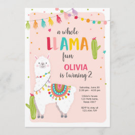 De hele lama leuke verjaardagsuitnodiging Alpitje Kaart