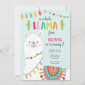 De hele lama leuke verjaardagsuitnodiging Alpitje  Kaart (Voorkant)