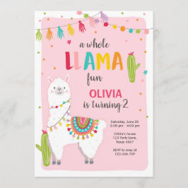 De hele lama leuke verjaardagsuitnodiging Alpitje Kaart