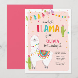 De hele lama leuke verjaardagsuitnodiging Alpitje Kaart