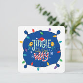 De hele manier van de ingle (voeg uw foto toe) feestdagenkaart (Staand voorkant)