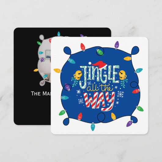 De hele manier van de ingle (voeg uw foto toe) feestdagenkaart (Voorkant / Achterkant)