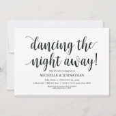 De hele nacht dansen, verlovingsfeest nodigt uit kaart (Voorkant)