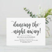 De hele nacht dansen, verlovingsfeest nodigt uit kaart (Staand voorkant)