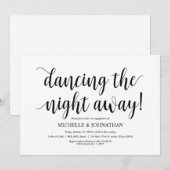 De hele nacht dansen, verlovingsfeest nodigt uit kaart (Voorkant / Achterkant)