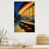 De hele nacht dineren poster (Keuken)