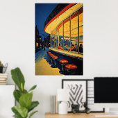 De hele nacht dineren poster (Thuiskantoor)