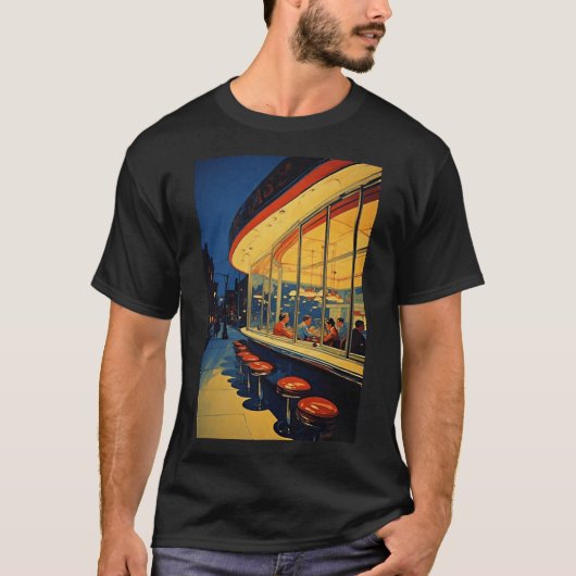 De hele nacht dineren t-shirt (Voorkant)