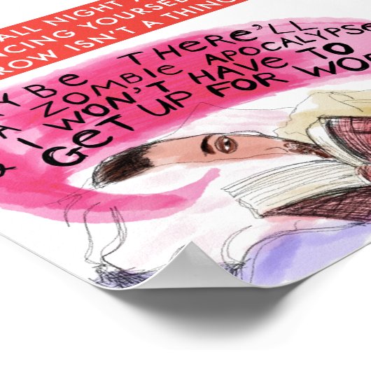 De hele nacht lezen poster (Hoek)