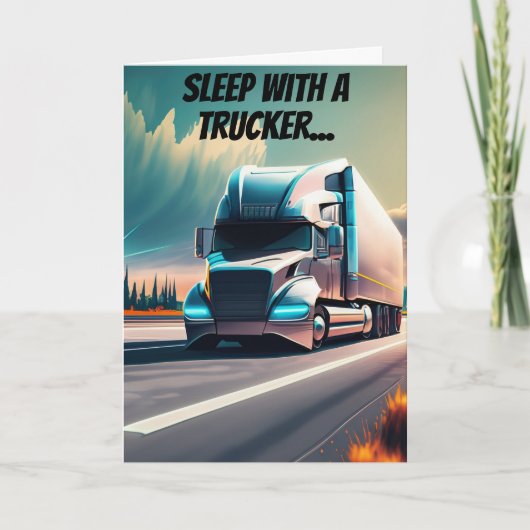 De hele nacht rijden met vrachtwagenchauffeur Grap Kaart (Voorkant)