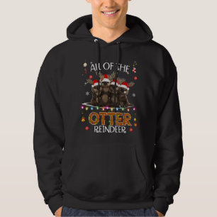 De hele Otter Reindeer Kerstkoorts Cute Hoodie