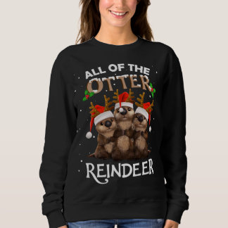 De hele Otter Reindeer Kerstkoorts Cute Trui