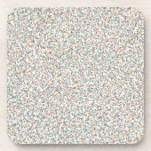 De hele regenboogkleurige gespikkelde Stippen Bier Onderzetter (Voorkant)