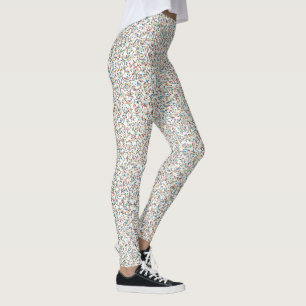 De hele regenboogkleurige gespikkelde Stippen Leggings