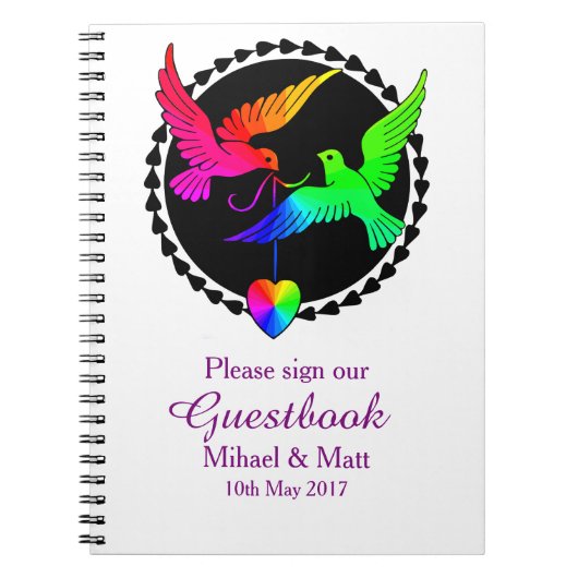De hele regenboogwedstrijd-Guestbook Notitieboek (Voorkant)