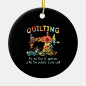 De hele speelruimte tot Bobbin uitvalt Keramisch Ornament (Voorkant)