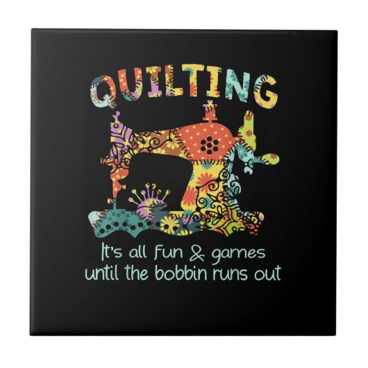 De hele speelruimte tot Bobbin uitvalt Tegeltje (Voorkant)