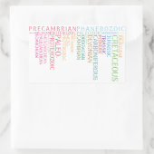 De hele tijd in de wereld rechthoekige sticker (Tas)