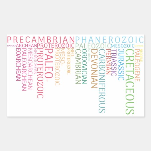 De hele tijd in de wereld rechthoekige sticker (Voorkant)