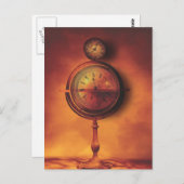 De hele tijd in het Wereldbol van de Steampunk-klo Briefkaart (Voorkant / Achterkant)