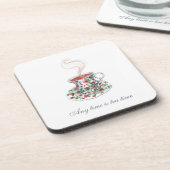 De hele tijd is de theetijd Tea Slogan Quote  Cup Bier Onderzetter (Linkerzijde)