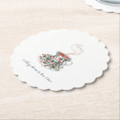 De hele tijd is de theetijd Tea Slogan Quote  Cup Kartonnen Onderzetters (Gekanteld)