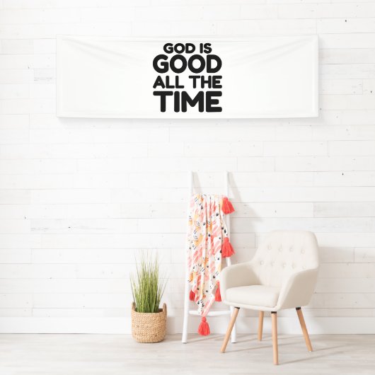 De hele tijd is God goed Spandoek (Insitu)