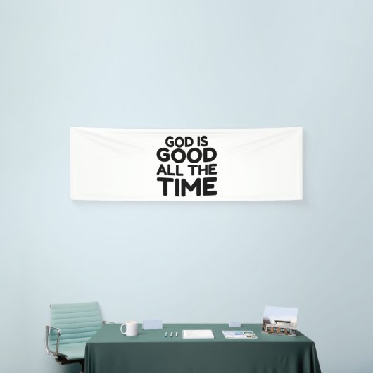 De hele tijd is God goed Spandoek (Beurs)