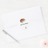 De hele weg! ronde sticker (Envelop)