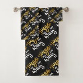 De hele weg springen bad handdoek (Insitu)