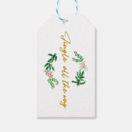 De hele weg springen cadeaulabel