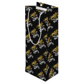 De hele weg springen wijn cadeautas (Achterkant Gekanteld)